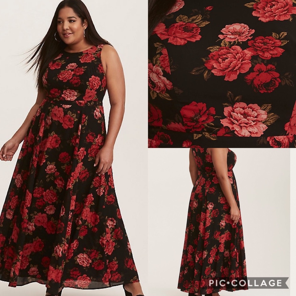 Torrid Floral Print Maxi Dress